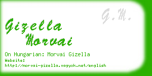 gizella morvai business card